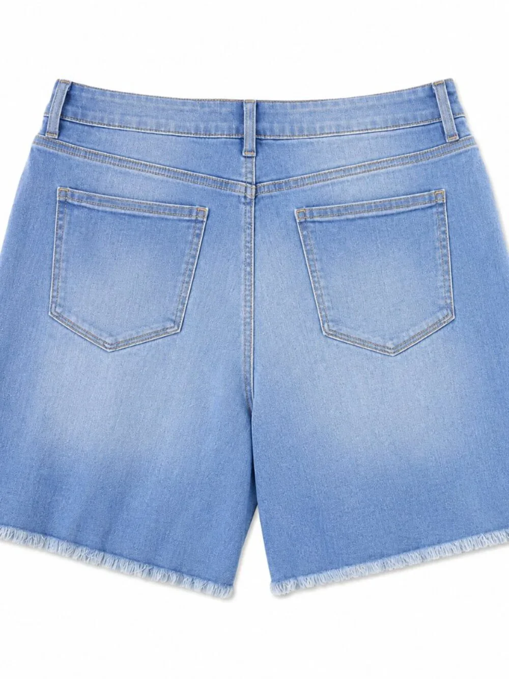 Nine West Bermuda Shorts Women's Mid Rise Denim Frayed Hem Stretch Sz 10/12/14